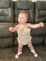 Derouetkia Baby Girl Romper Summer Tank Top Suspender with Bow Design Cute Baby Girl Jumpsuit 3Pcs - Image 3