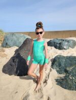 JiAmy Girls' Gymnastics Leotards 4 Piece Set, Solid Sleeveless Kids Ballet Dance Unitards with Shorts Gymnastics Outfits for 3-12 Years - Image 2