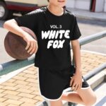 Kids Summer Sport T-Shirt and Shorts 2 Piece Outfit Girls Trendy Tracksuit Set Short Sleeve Fox Letter Print Crop Tops with Jogger Shorts Activewear Preppy Clothing Set - Image 6