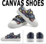 maxvinci Kids Canvas Shoes Girls Boys Easy Fasten Trainers Toddler Breathable Plimsolls Lightweight Pumps Non-Slip Casual Shoes with Dual Hook and Loop - Image 2
