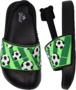 Girls Flip Flops Boys Summer Slippers Kids Glitter Sliders Beach Bathroom Pool Cute Sandals Toddlers Home Shower Shoes Lightweight Non-slip Little Girls Sequins Slides for Indoor Outdoor