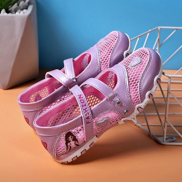 Unitysow Girl Sandals Glitter Princess Shoes Flat Walking Sandals Comfort Mary Jane Birthday Party Dance Shoes for Little Kid/Big Kid - Image 6