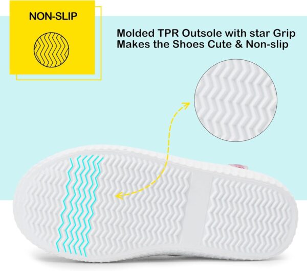 Unisex Kids Canvas Shoes Toddlers Sneakers Breathable Slip-on Trainers Pumps Plimsoles for Boy and Girls - Image 4