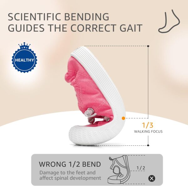 STQ KIDS Boys School Shoes Girls Toddler Trainers Canvas Barefoot First Walker Non-Slip Running Sneakers Wide Comfort Baby Walking Tennis - Image 5