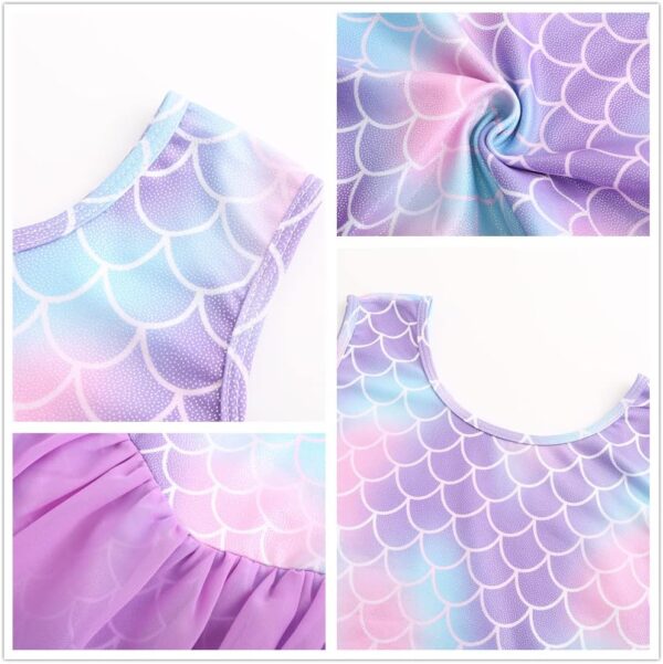 Gymnastics Leotards for Girls Dancewear - Sleeveless Gradient Color Diamond Leotard Dancing Ballet Gymnastics Athletic Leotard Gift for 5-12 Years Girls - Image 5