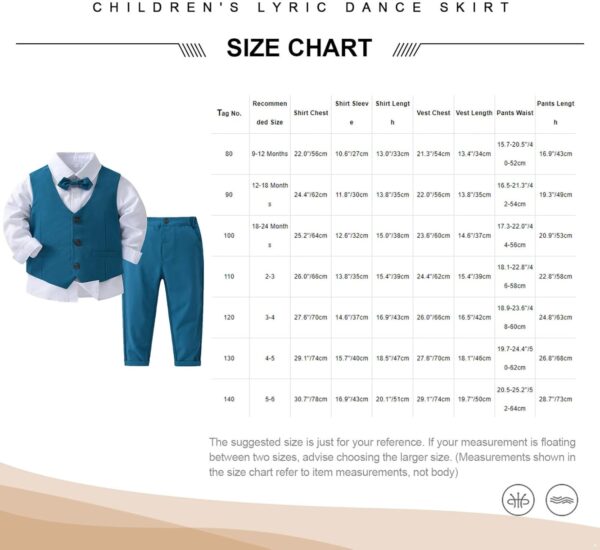 Toddler Boys Gentlemen Outfits Tuxedo Suit Set Long Sleeve Bowtie Shirts Top Vest Pants Set Formal Clothes - Image 7