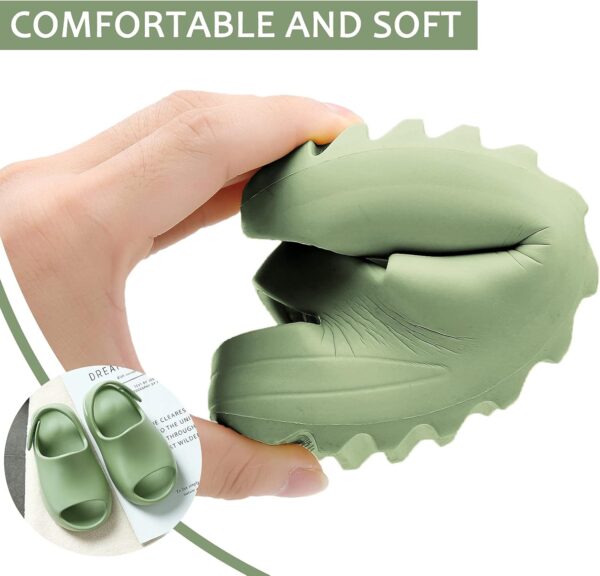 Happy Cherry Boys Girls Summer Platform Slippers with Anti-Collision Velcro Closure Kids Beach Non-Slip Slider Sandals Unisex Lightweight EVA Flip Flops Child Pillow Slipper Beach Pool Shower Shoes - Image 6