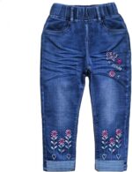 Peacolate 2-11T Toddler Big Girls Pants Clothing Set 2pcs Cotton top and Jeans - Image 2