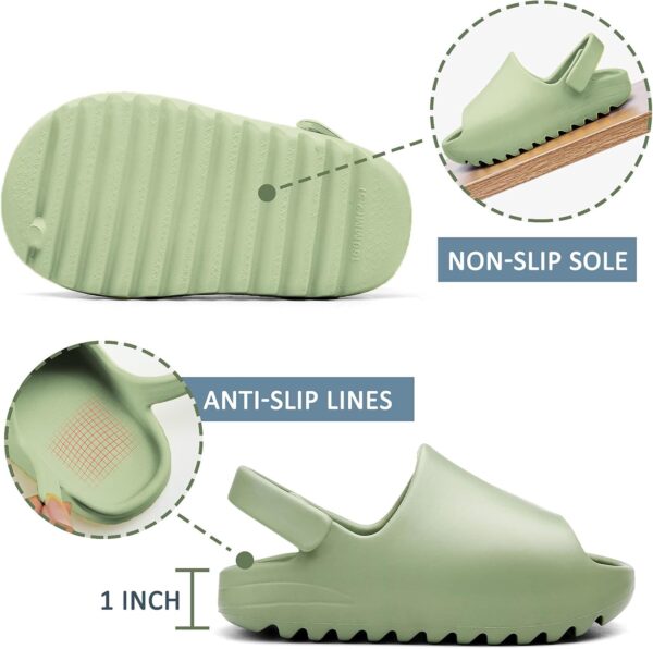 Happy Cherry Boys Girls Summer Platform Slippers with Anti-Collision Velcro Closure Kids Beach Non-Slip Slider Sandals Unisex Lightweight EVA Flip Flops Child Pillow Slipper Beach Pool Shower Shoes - Image 7