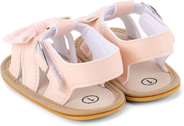 Baby Girls Open Toe Sandals Infant Toddler Summer Flat Anti Slip First Walking Shoes - Image 6