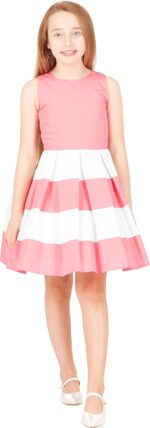 BlackButterfly Kids 'Lilly' Vintage Striped 50's Children's Girls Dress - Image 2