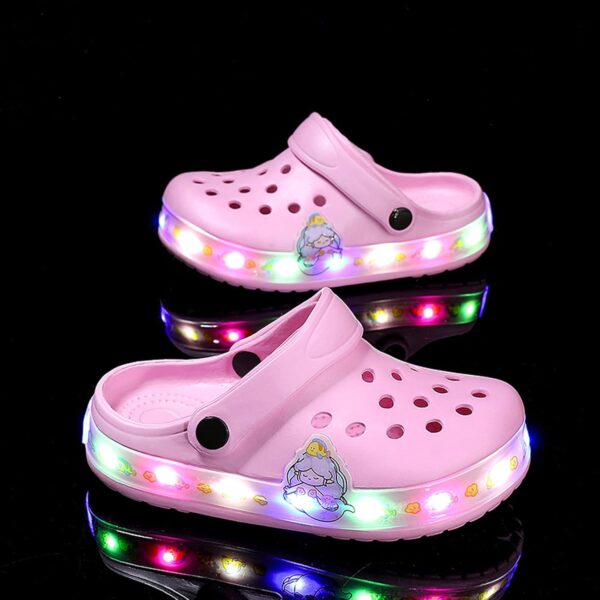 Kid's LED Clogs Boys and Girls Garden Shoes Beach Water Shoes Cute Cartoon Slides Sandals Lightweight Sandals Non-Slip - Image 5