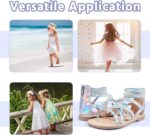 Girls Flat Sandals Princess Open Toe Strappy Sandals Zipper Gladiator Flats Sandal with Adjustable Strap Summer Flat Shoes - Image 7