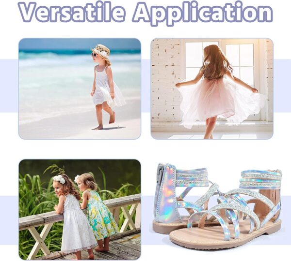 Girls Flat Sandals Princess Open Toe Strappy Sandals Zipper Gladiator Flats Sandal with Adjustable Strap Summer Flat Shoes - Image 7