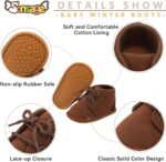 Sonsage Baby Girls Boys Boot Newborn Infant Unisex Velvet Soft Anti-Skid Rubber Sole Shoes Toddler Fleece Cozy Boots Winter Warm Prewalker Crib Shoes 3-6 month - Image 5