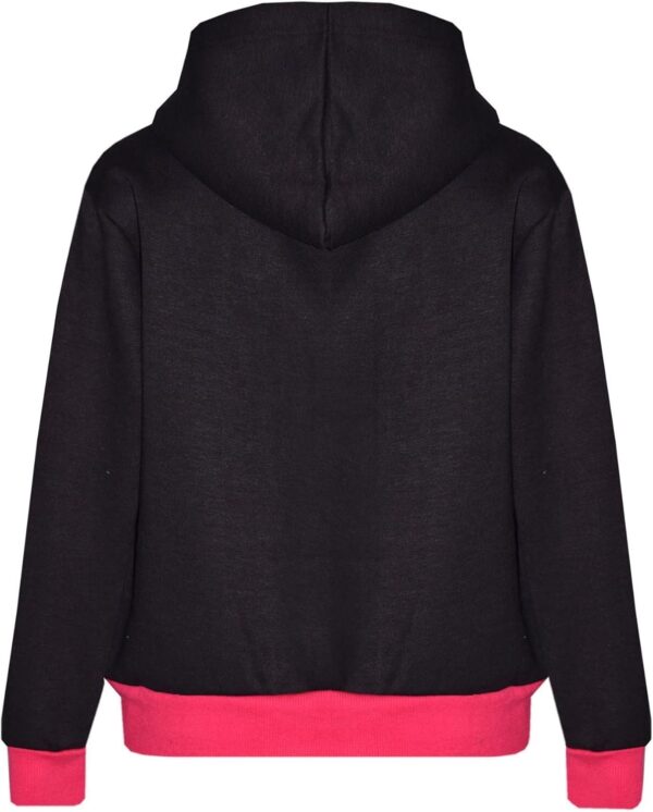 A2Z 4 Kids Tracksuit Girls The Power Design Print Zipped Top - T.S PD 301 Black & Pink._7-8 - Image 4