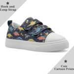 maxvinci Kids Canvas Shoes Girls Boys Easy Fasten Trainers Toddler Breathable Plimsolls Lightweight Pumps Non-Slip Casual Shoes with Dual Hook and Loop - Image 4
