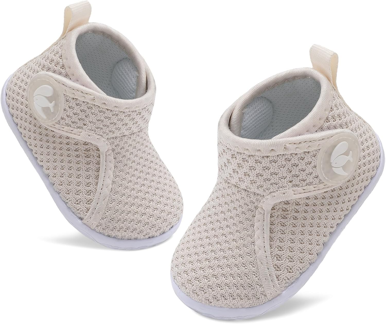 71kN8EvdOhL._AC_SL1500_.jpg JIASUQI Baby Sock Shoes Boys Girls Lightweight High-Top Shoes Baby Walking Shoes Infant Barefoot Shoes - Image 1