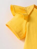 Baby Girls Cotton Rompers Newborn Summer Ruffle Short Sleeve Skirt Set - Image 3