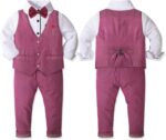 Nwada 4 Piece Boy Suits Boys Wedding Suit Page Boy Party Prom Formal Tuxedo Suits 3-4 Years - Image 4