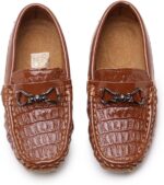 RVROVIC Kids Girls Boys Slip-on Loafers Oxford PU Leather Flats Shoes Casual Moccasin Shoes for Toddler Kid - Image 5