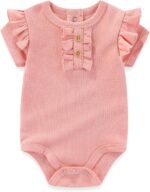 Newborn Baby Short Sleeve Bodysuits Cotton One-Piece Baby Boy Girl Clothes 5-Pack - Image 2