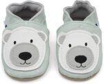 Dotty Fish Soft Leather Baby and Toddler Barefoot Shoes for Boys and Girls. Non-Slip Suede Soles. Animal Designs. 0-6 Months - 4-5 Years - Image 2