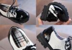 Kids Leather School Shoes Casual Oxford Flat Fashion Classic Girls Lace Up Brogue Shoes Comfortable Boys Uniform Dress Shoes - Image 5
