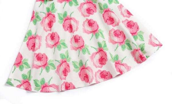 BONNY BILLY Girls Classy Vintage Floral Swing Kids Party Dress with Belt - Image 6