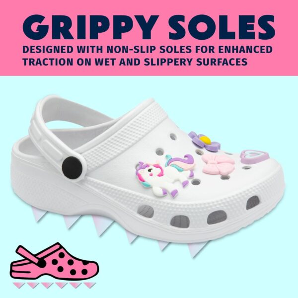 NorthSole Girls Clogs Childrens Sandals with Removable Charms Kids Beach Pool Shoes - Image 5