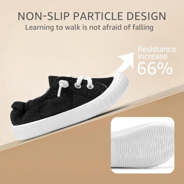 STQ KIDS Boys School Shoes Girls Toddler Trainers Canvas Barefoot First Walker Non-Slip Running Sneakers Wide Comfort Baby Walking Tennis - Image 4