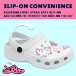 NorthSole Girls Clogs Childrens Sandals with Removable Charms Kids Beach Pool Shoes - Image 3
