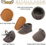 Sonsage Baby Girls Boys Boot Newborn Infant Unisex Velvet Soft Anti-Skid Rubber Sole Shoes Toddler Fleece Cozy Boots Winter Warm Prewalker Crib Shoes 3-6 month - Image 5