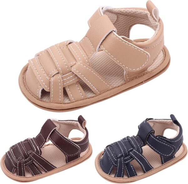UK Baby Boys Girls Sandals,Boys Tennis Shoes Fisherman Sandals Toddler First Closed Toe Girls Shoes Baby Shoes Clearance - Image 7