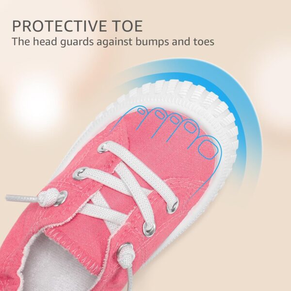 STQ KIDS Boys School Shoes Girls Toddler Trainers Canvas Barefoot First Walker Non-Slip Running Sneakers Wide Comfort Baby Walking Tennis - Image 2