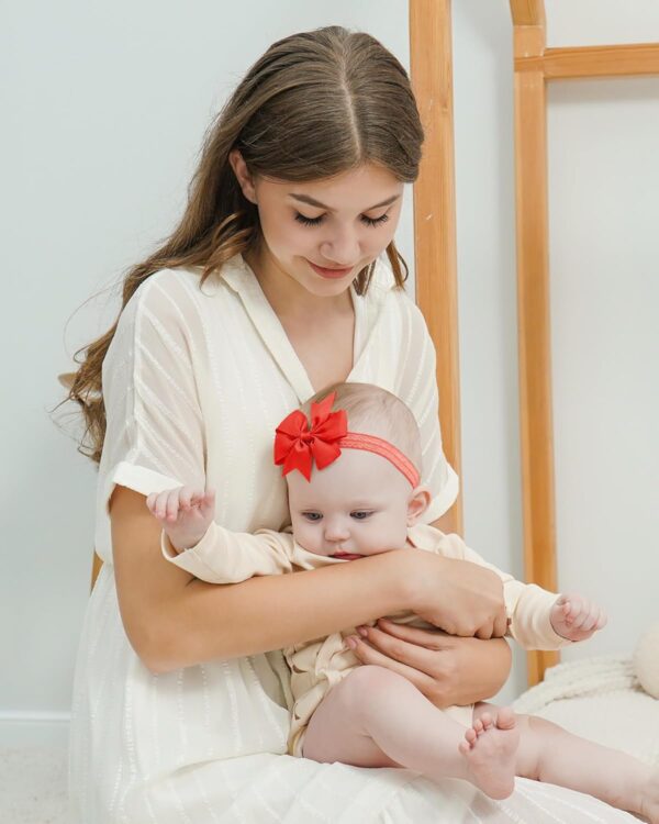 jollybows 40pcs Baby Girls Grosgrain Ribbon 3" Hair Bows Headbands Hair Band Hair Accessories for Baby Girls Infants Newborn Toddler - Image 3