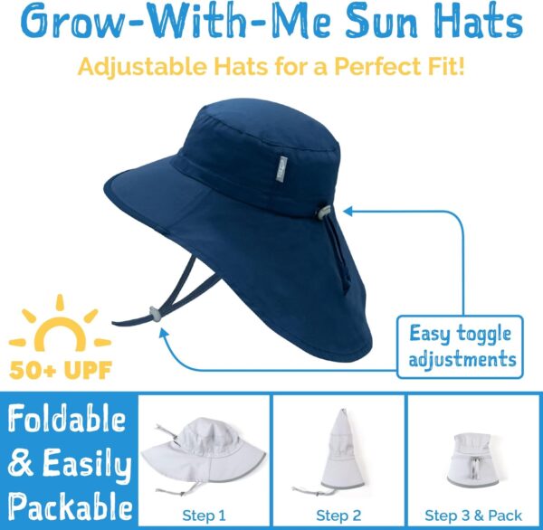 Jan and Jul Breathable and Adjustable Sun-Hat with Neck Flap for Kids - Image 2