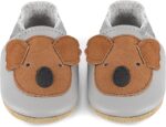 LACOFIA Baby Soft Leather Shoes Anti-Slip Soft Infant Boys Girls Slipper Crib Shoes First Walkers 0-24 Months