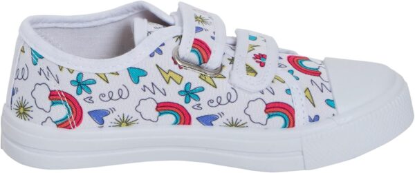 Kids Canvas Shoes Boys Trainers Girls Pumps Unisex Easy Fasten Plimsolls Casual Shoes - Image 2