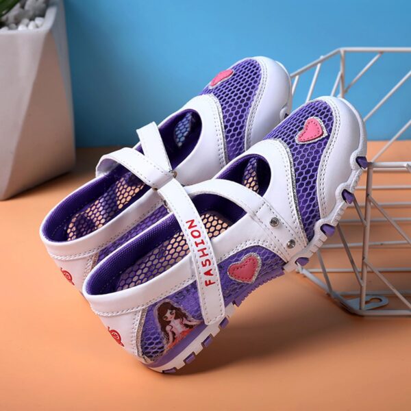 Unitysow Girl Sandals Glitter Princess Shoes Flat Walking Sandals Comfort Mary Jane Birthday Party Dance Shoes for Little Kid/Big Kid - Image 6