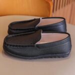 Boys Leather School Uniform Oxford Shoe Kids Black Loafer Slip-On Dress Shoes Moccasin (Toddler/Little Kid/Big Kid) - Image 2