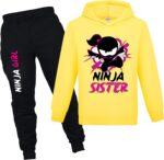 Girls Tracksuits Hoodie Sweatshirt & Trousers 2Pcs Sets Kids Casual Sports Costume Clothing