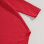 Toddler Baby Girls Christmas Outfit Long Sleeve Romper Elk Embroidery Plaid A-Line Skirt Headband Set Winter Clothes - Image 5