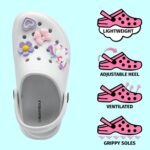 NorthSole Girls Clogs Childrens Sandals with Removable Charms Kids Beach Pool Shoes - Image 2