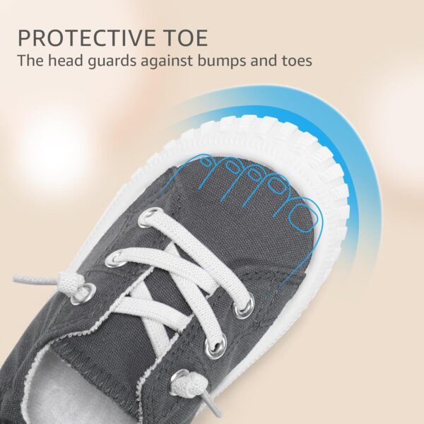 STQ KIDS Boys School Shoes Girls Toddler Trainers Canvas Barefoot First Walker Non-Slip Running Sneakers Wide Comfort Baby Walking Tennis - Image 3