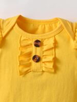 Baby Girls Cotton Rompers Newborn Summer Ruffle Short Sleeve Skirt Set - Image 2