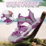 UOVO Boys Sandals Closed Toe Outdoor Sandals Trekking Hiking Sandals Athletic Summer Shoes Size 7 Toddler to 5 Big Kids - Image 2