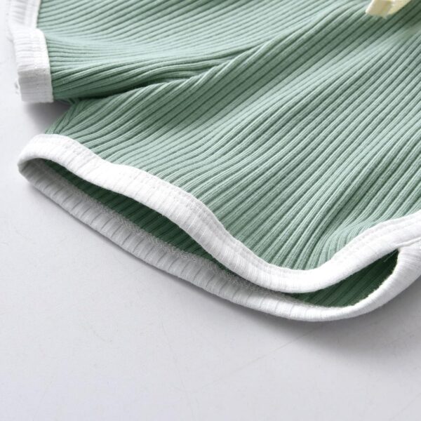 Zoputey Baby Girl Clothes Ruffle Short Sleeve Tops Solid Color and Shorts Toddler Baby Girl Outfits Set - Image 7