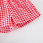 ZZLBUF Toddler Baby Girls Clothes Tie-up Puff Sleeve Plaid Shirt Tops Pants Shorts 2Pcs Outfits Cute Summer Short Set - Image 7