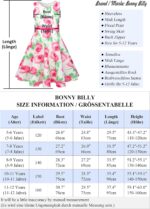 BONNY BILLY Girls Classy Vintage Floral Swing Kids Party Dress with Belt - Image 4